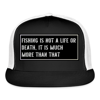 Fishing Trucker Hat Funny - black/white