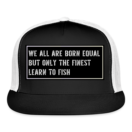 Funny Fishing Hat - black/white