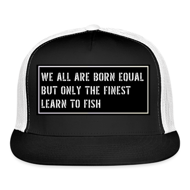 Funny Fishing Hat - black/white