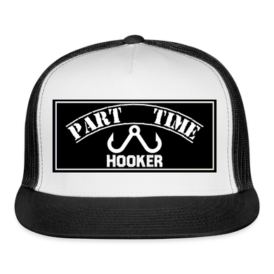 Funny Fishing Hat - white/black