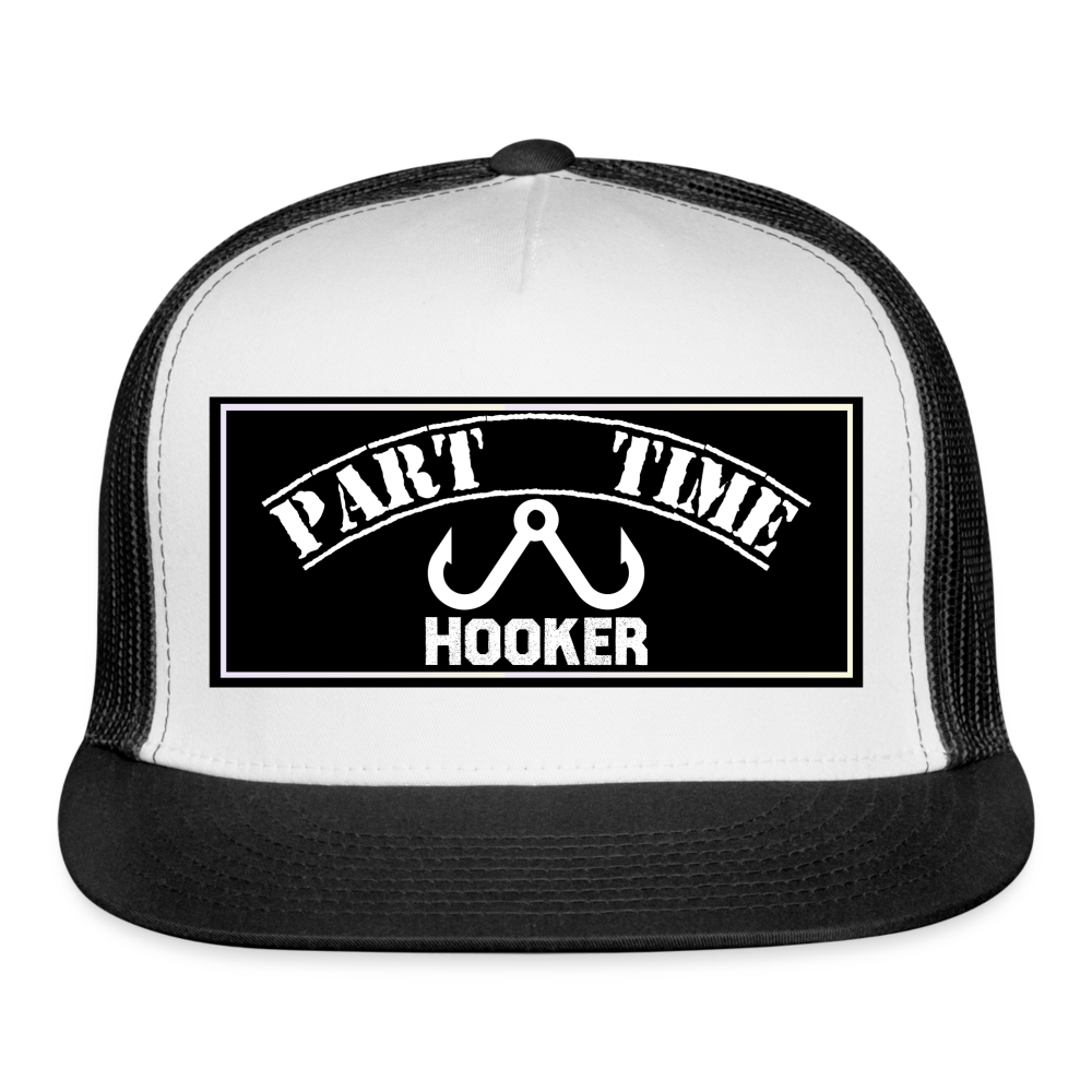 Funny Fishing Hat - white/black