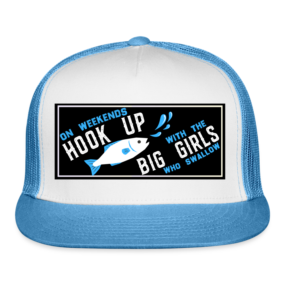 Funny Fishing Hat - white/blue