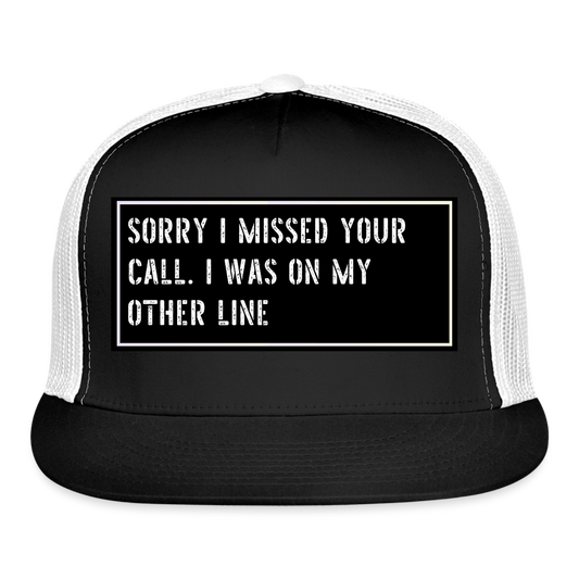 Fishing Hat Funny - black/white