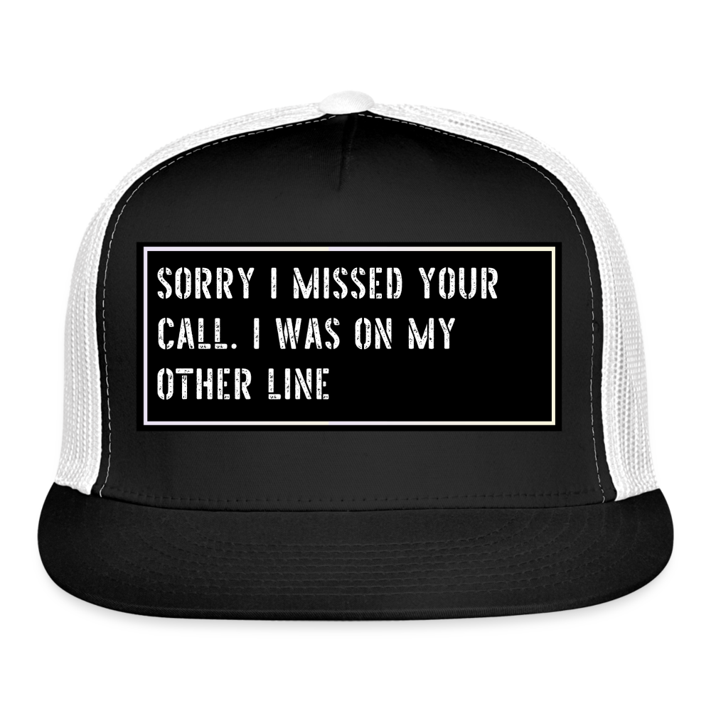 Fishing Hat Funny - black/white