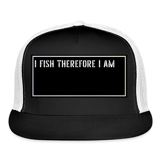 Fishing Trucker Hat Funny - black/white