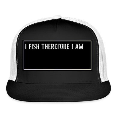 Fishing Trucker Hat Funny - black/white