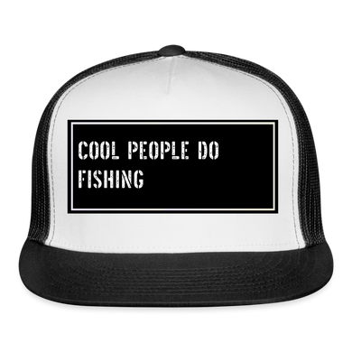 Fish Hat Funny - white/black