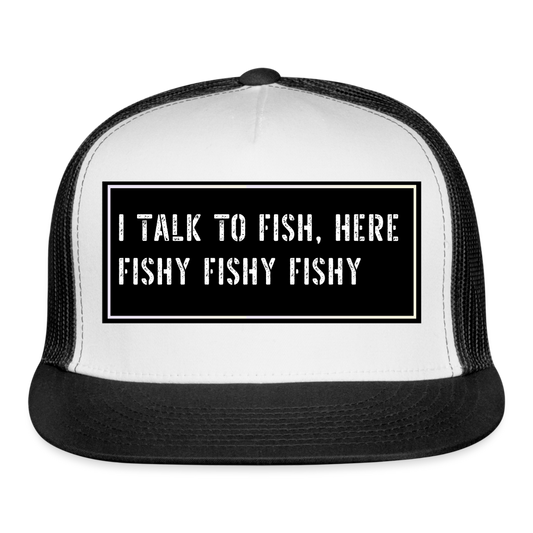 Fishing Hat Funny - white/black