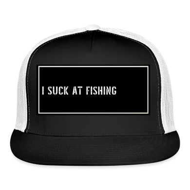 Funny Fishing Cap - black/white