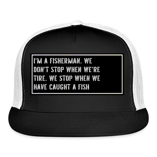 Funny Fish Cap - black/white