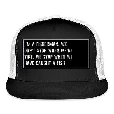 Funny Fish Cap - black/white