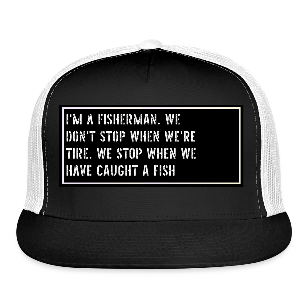 Funny Fish Cap - black/white