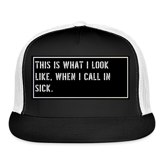Fish Hat Funny - black/white