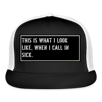 Fish Hat Funny - black/white