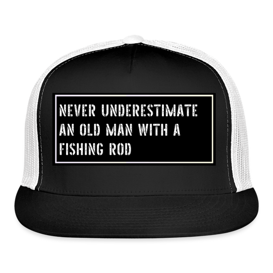 Fishing Trucker Hat Funny - black/white