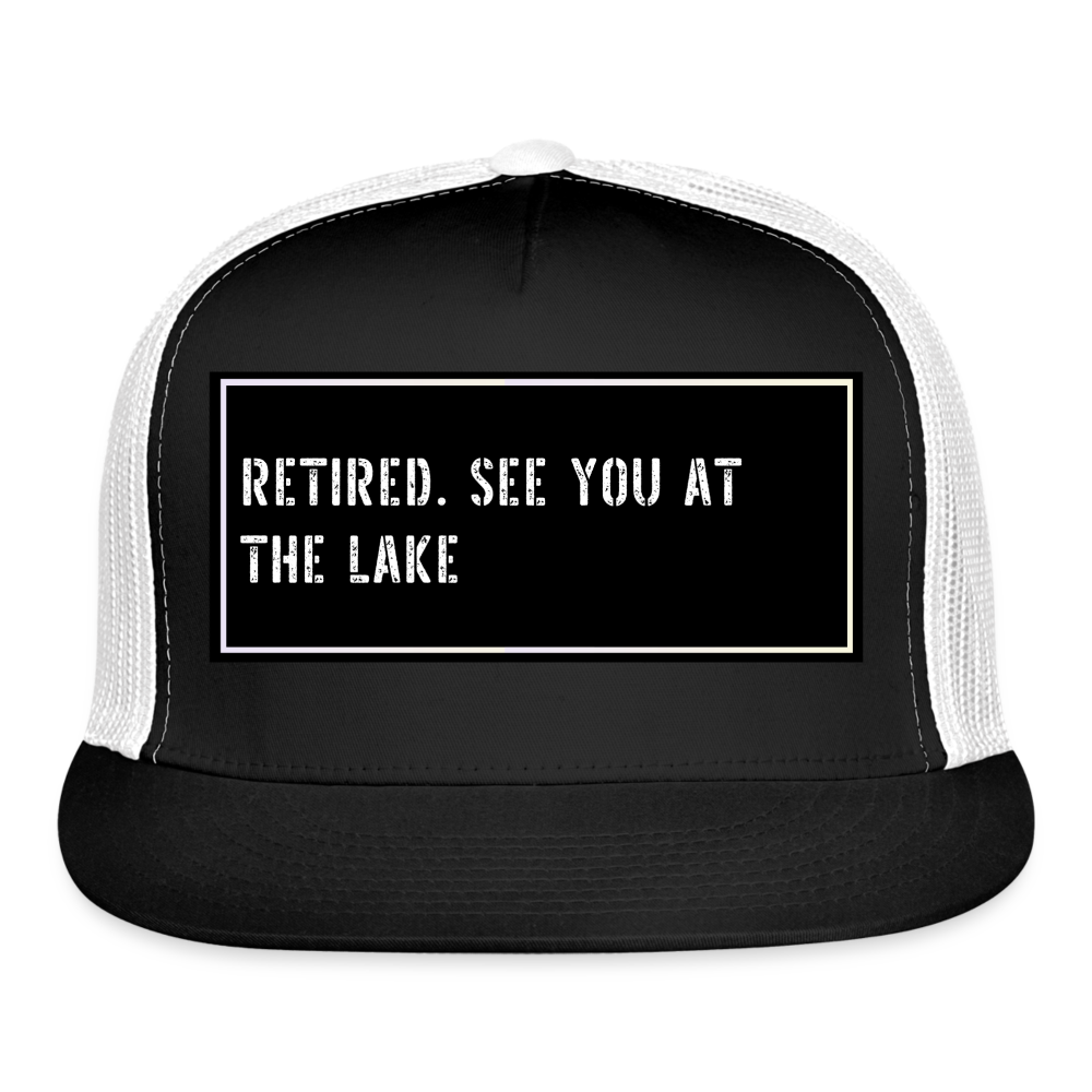 Fishing Hat Funny - black/white