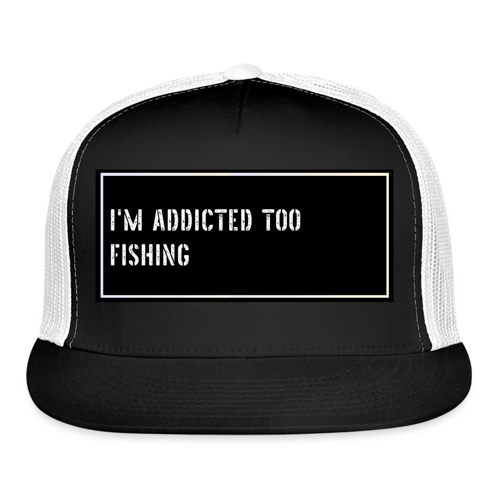 Funny Fishing Cap - black/white