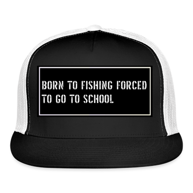 Fishing Trucker Hat Funny - black/white