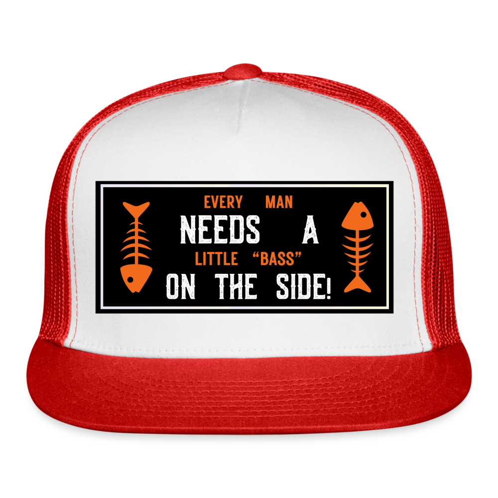 Funny Fishing Hat - white/red