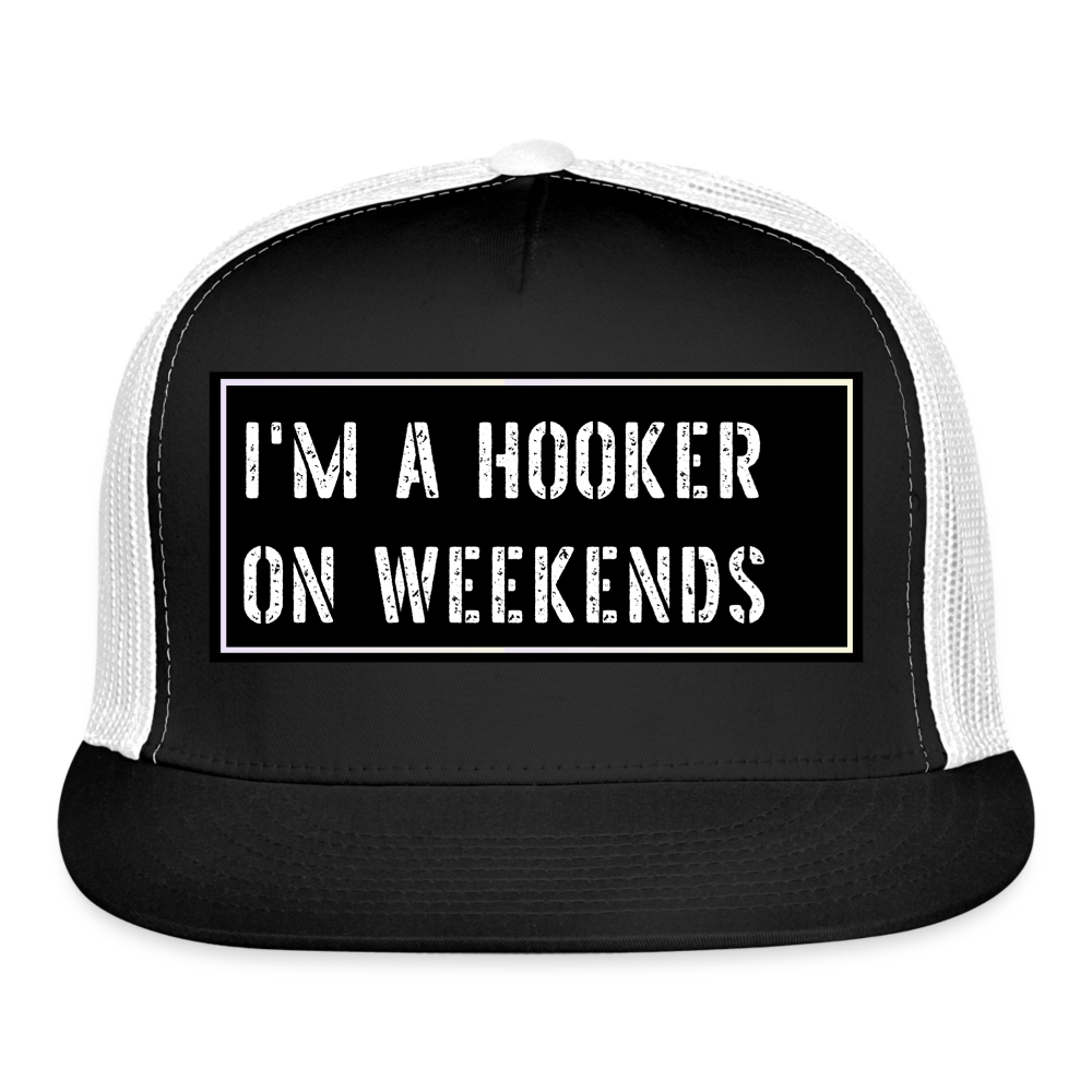 Fishing Hat Funny - black/white