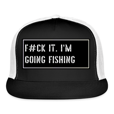 Funny Fishing Hat - black/white