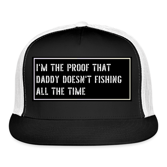 Funny Fishing Hat - black/white