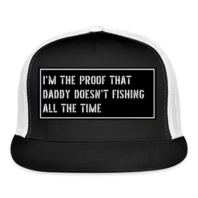 Funny Fishing Hat - black/white