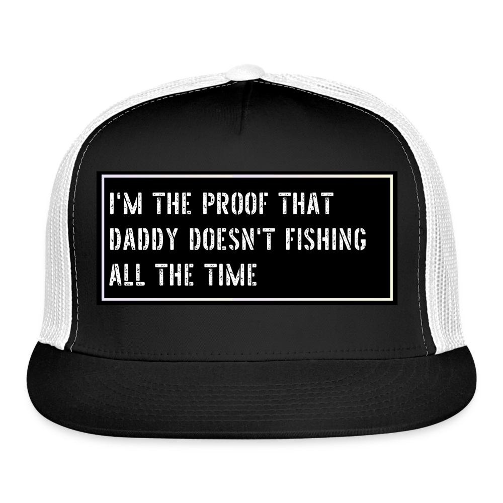 Funny Fishing Hat - black/white