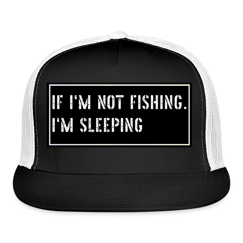 Fishing Hat Funny - black/white