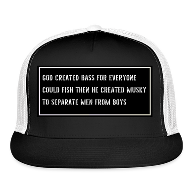 Funny Fishing Hat - black/white
