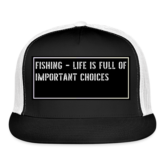Funny Fishing Cap - black/white