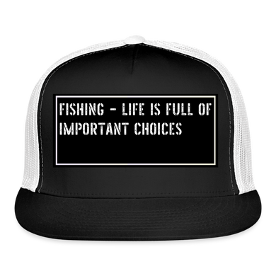 Funny Fishing Cap - black/white