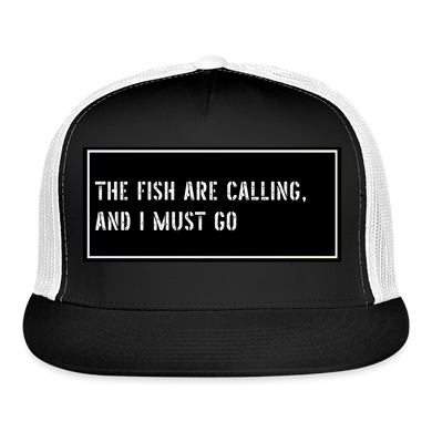 Funny Fishing Cap - black/white