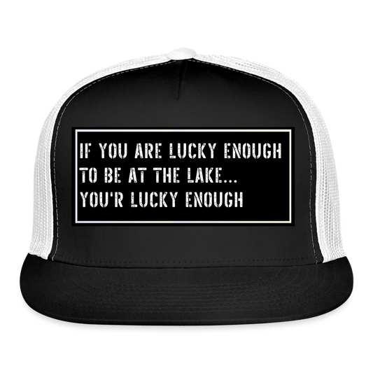 Fish Hat Funny - black/white