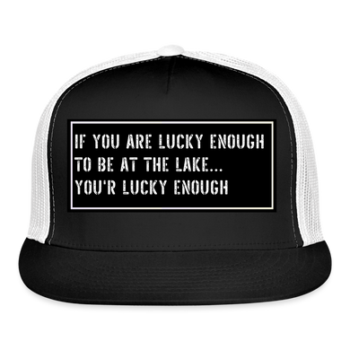 Fish Hat Funny - black/white