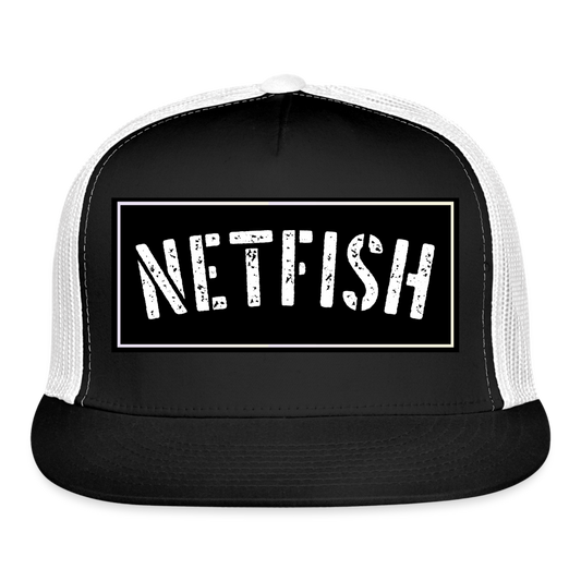 Funny Fishing Trucker Cap - black/white