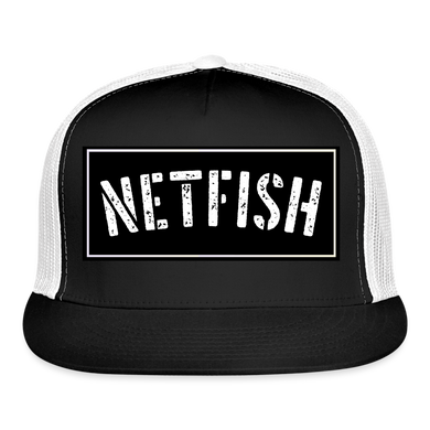 Funny Fishing Trucker Cap - black/white