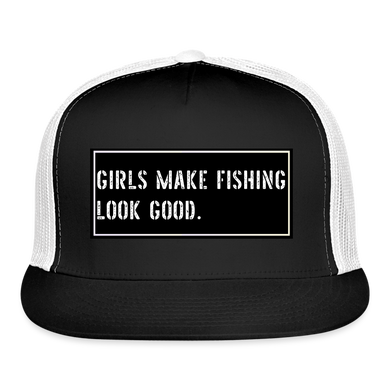 Fish Hat Funny - black/white