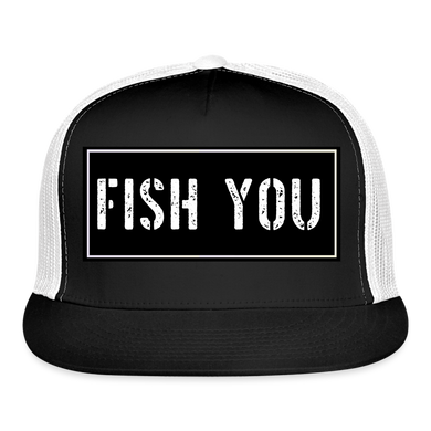 Funny Fishing Hat - black/white