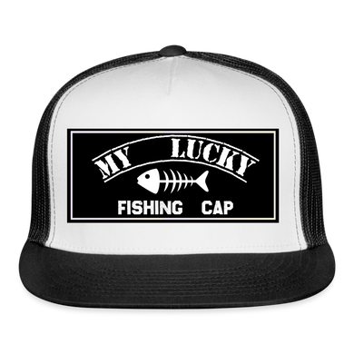 Funny Fishing Hat - white/black