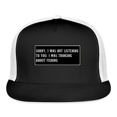 Funny Fish Hat - black/white