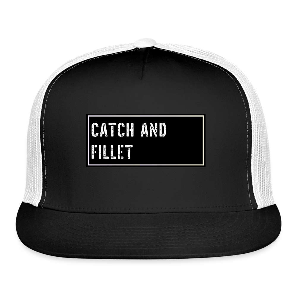 Funny Fish Hat - black/white