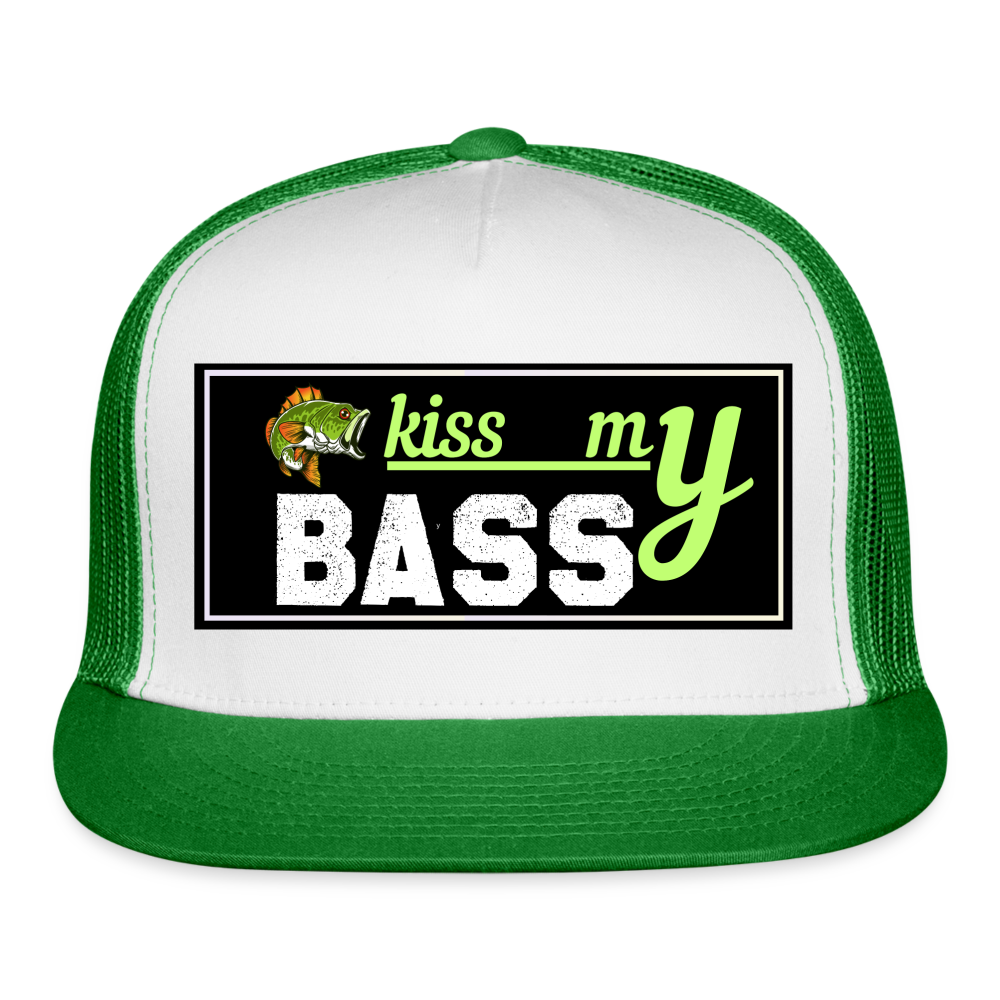 Funny Fishing Hat - white/kelly green