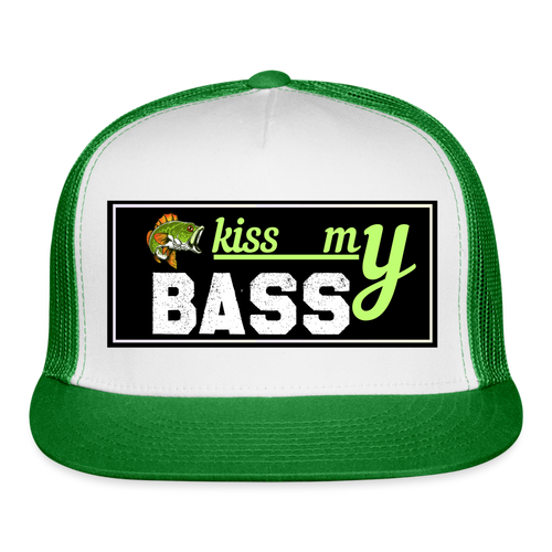 Funny Fishing Hat - white/kelly green