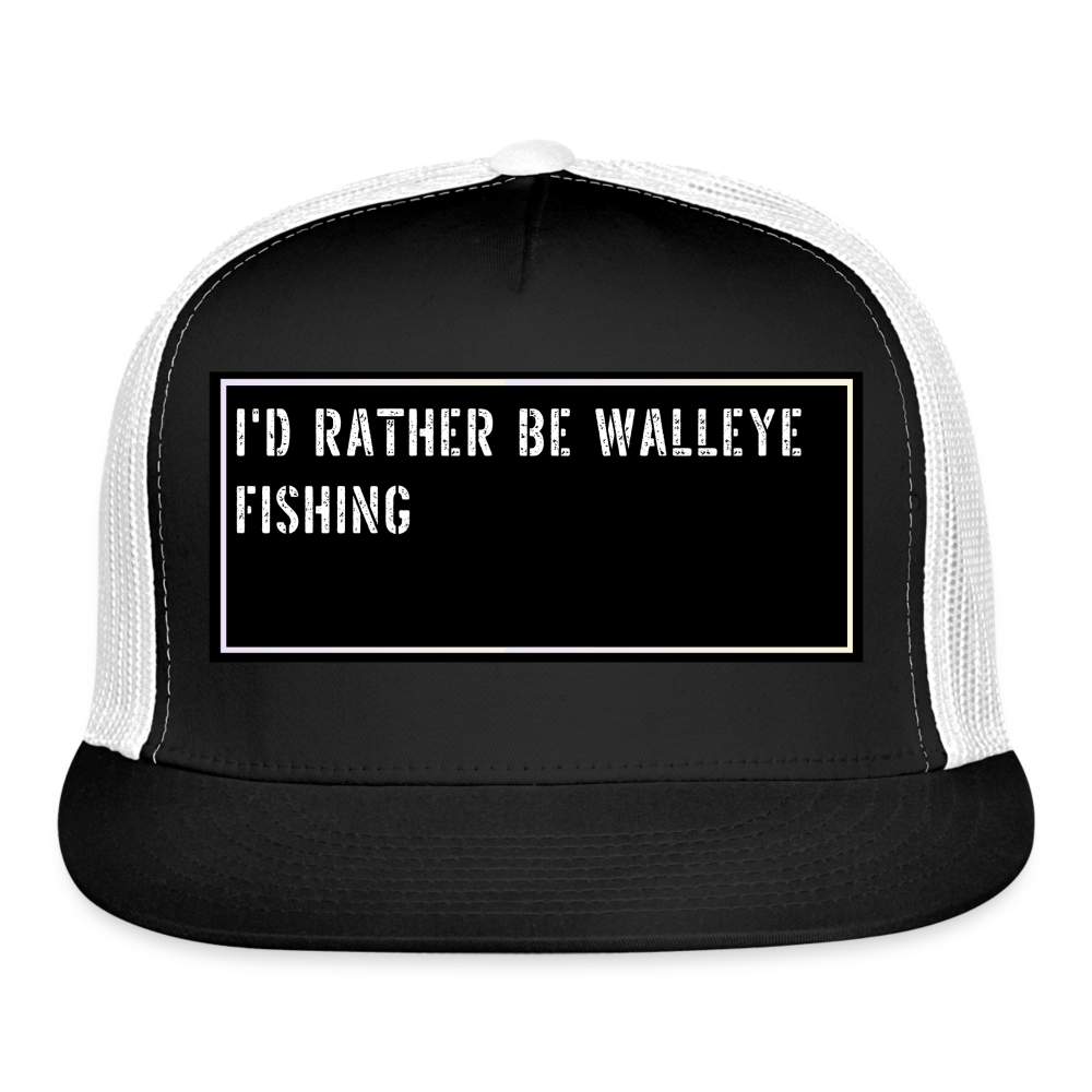 Fishing Trucker Hat Funny - black/white