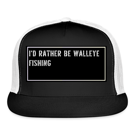 Fishing Trucker Hat Funny - black/white