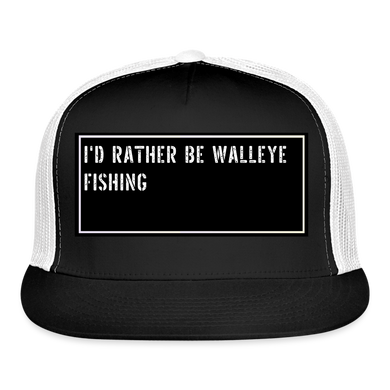 Fishing Trucker Hat Funny - black/white