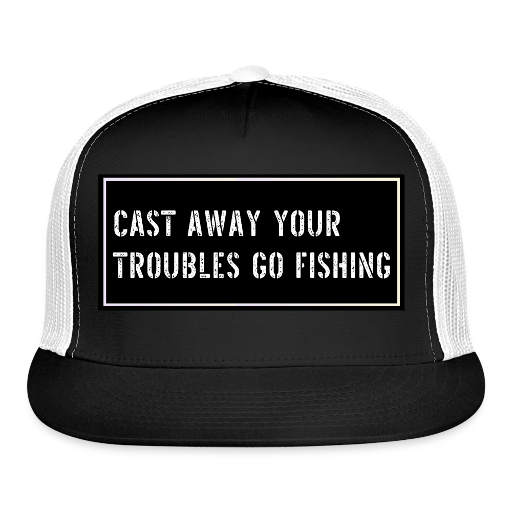 Fishing Hat Funny - black/white