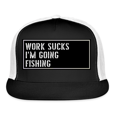 Funny Fishing Hat - black/white