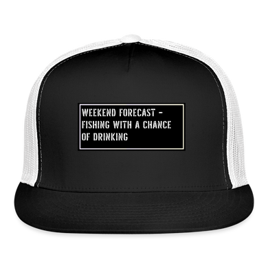 Fishing Trucker Hat Funny - black/white
